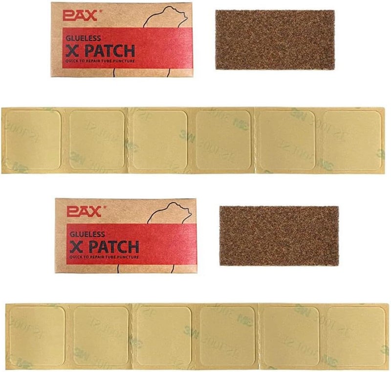 Pax 14 Pcs Lightweight Clear Glueless Tire Puncture Bike Tube Patch Kit, Multipurpose Transparent Self-Adhesive Patch for Inflatable Rubber, Pool Boat, Swimming Tube, Rain Boots & Umbrellas - Image 1